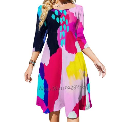 Adventure Sweet Elegant Dress Women Korean Kawaii Square Collar Dress