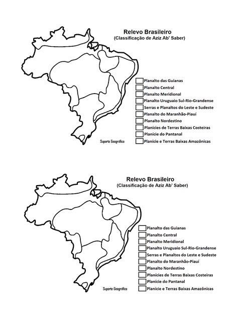 Atividades Sobre Relevo Brasileiro O Ano Librain