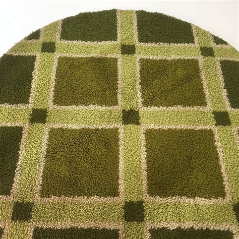 Vintage 70s Modernist Desso Rug Rya Round Mid Century Modern Etsy