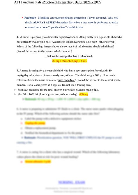 SOLUTION Stuvia 1912979 Ati Fundamentals Proctored Exam Test Bank 2021