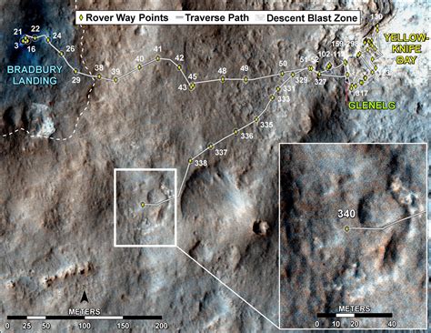 Curiosity's Traverse Map Through Sol 340 – NASA Mars Exploration