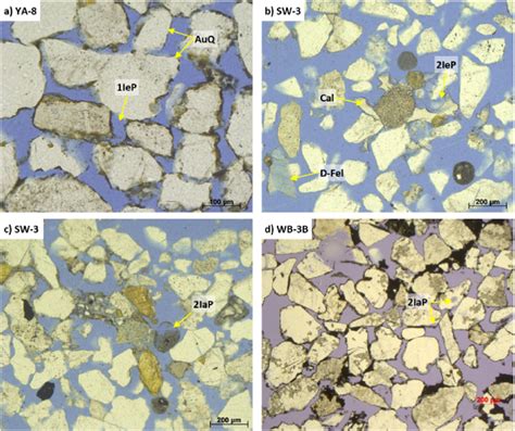 Thin Section Photomicrographs Of Sandstones From The Vectis A And