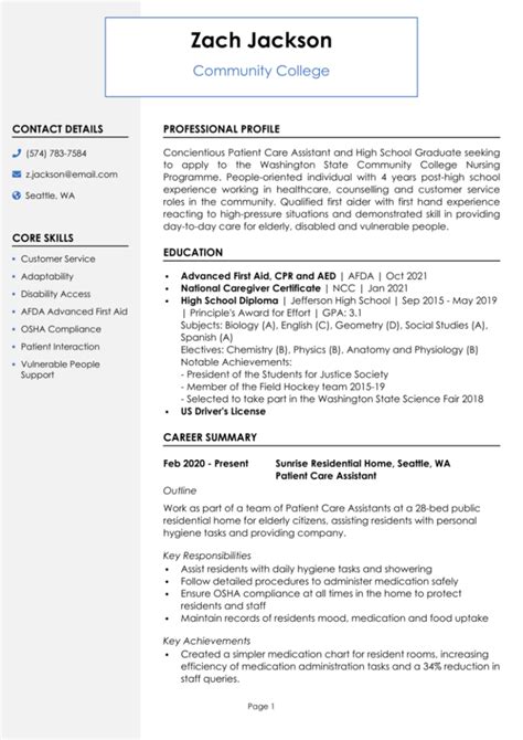 Resume For College Application Example Resume Guide