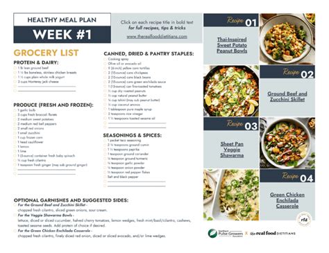 2 Week Healthy Meal Plan 10 With Grocery List The Real Food Dietitians