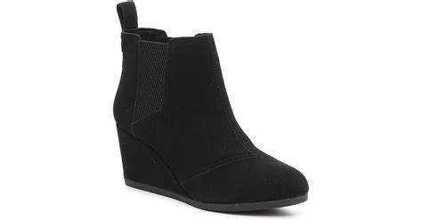 Toms Kayley Wedge Chelsea Boot In Black Lyst