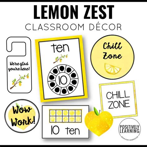 Classroom Decor Lemon Zest Classroom Themes Classroom Decor Classroom