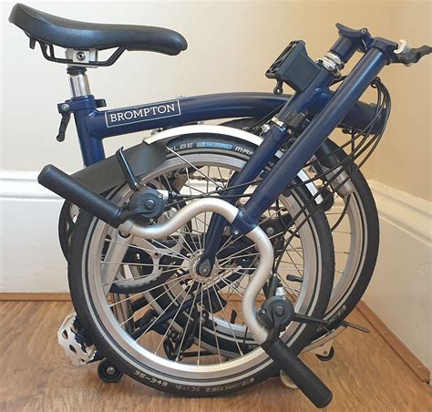 Brompton H L Tempest Blue C Line Explore Speed Folding Bicycle With