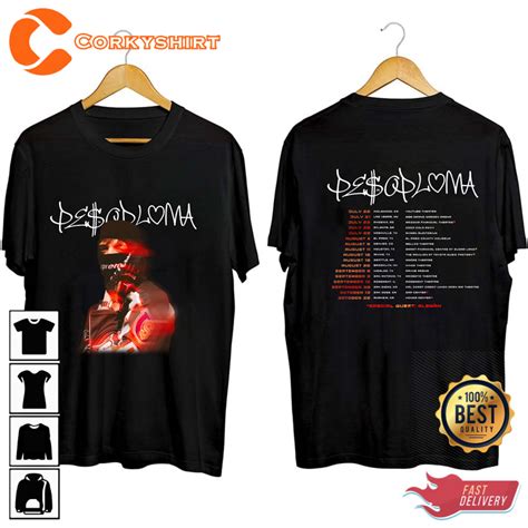 Peso Pluma Tour Doble P Concert Sides T Shirt Corkyshirt