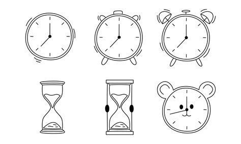 Hand Drawn Doodle Clock On White Background Vector Art At Vecteezy