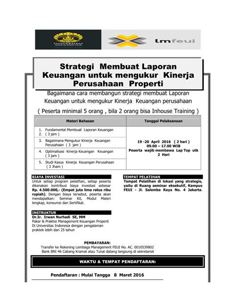 Pdf Strategi Membuat Laporan Keuangan Untuk Mengukur Kinerja Data Strategi