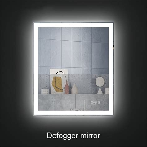 600mm X 800mm Acrylic Rectangle Wall Mounted Led Bathroom Mirror Anti