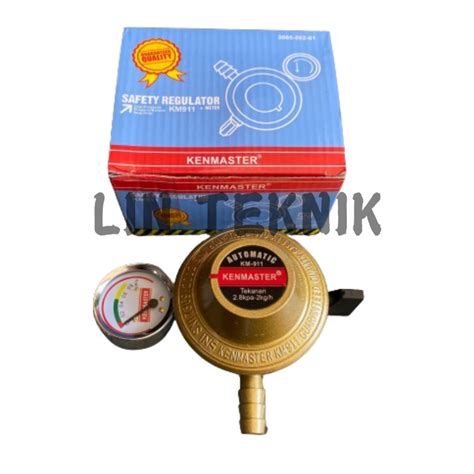 jual regulator gas lpg meter kenmaster km  kepala regulator tabung