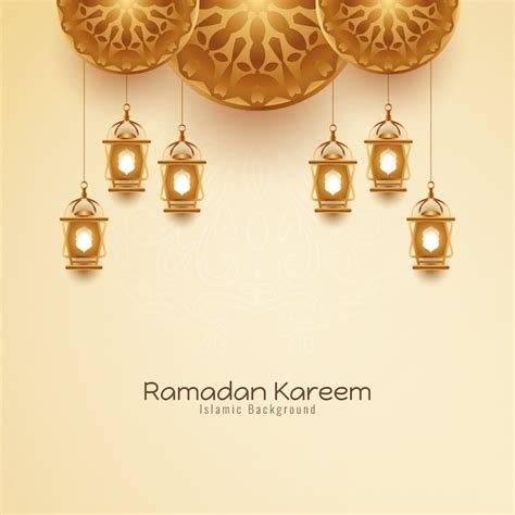 Free Vector Beautiful Ramadan Kareem Islamic Traditional Festival