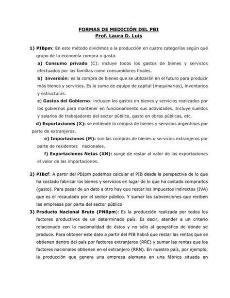 Conceptos de la Medición del PBI Laura Luis uDocz