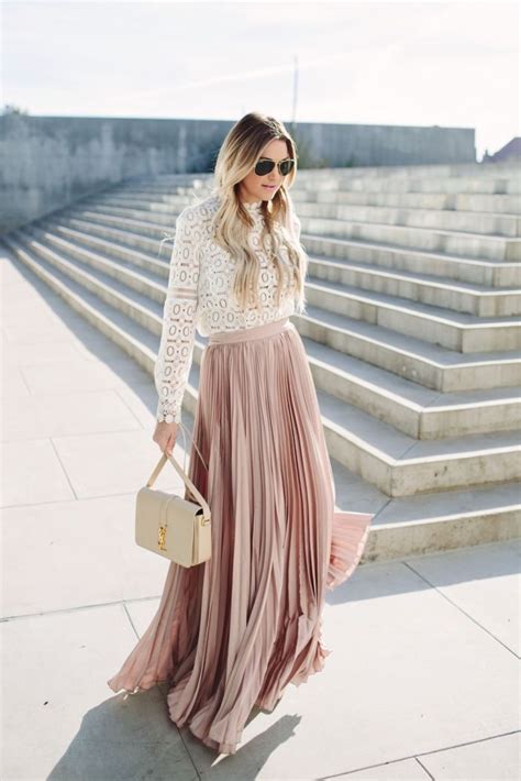 Pleated Maxi Skirt Outfit