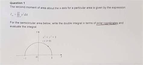 Solved Question1 The Second Moment Of Area About The X Axis