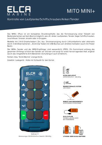 Elca Funkfernsteuerung Mago EVO ELCA Radiocomandi PDF Katalog