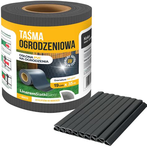 Taśma do ogrodzenia Linarem w rolce 19cm x 35m Kolor do wyboru Osłona