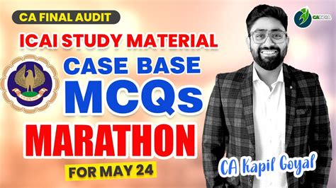 CA Final Audit ICAI Study Material Case Base MCQ S Marathon 1 Hour