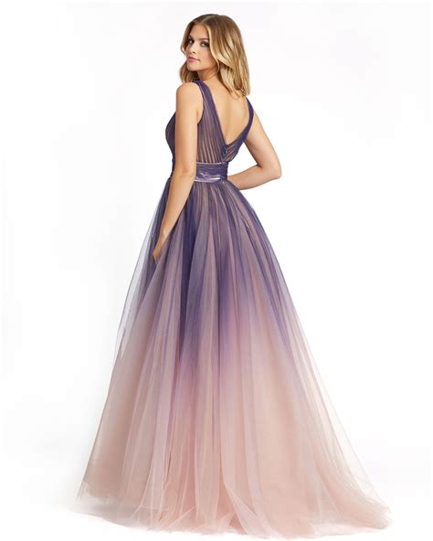 Sleeveless Ombre Tulle Ball Gown Mac Duggal