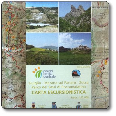 Carta Escursionistica Parco Dei Sassi Di Roccamalatina Guiglia