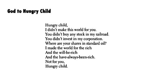 Poems About Food Insecurity