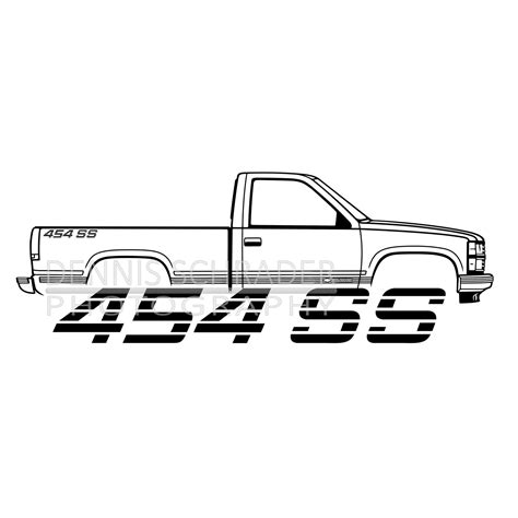 Truck Svg Eps Png  Chevy 454 Ss Svg Chevrolet Truck Etsy