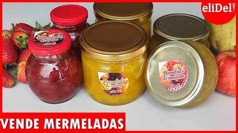 3 MERMERLADAS caseras para VENDER FRESA MANZANA y MANGO Cómo hacer