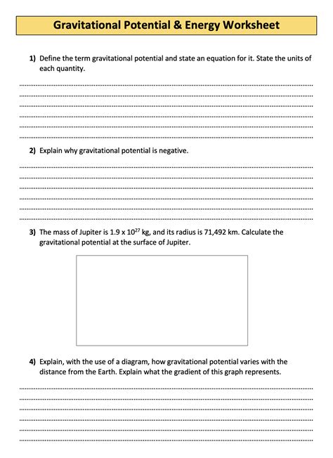 Gravitational Potential And Energy A Level Physics Teaching Resources