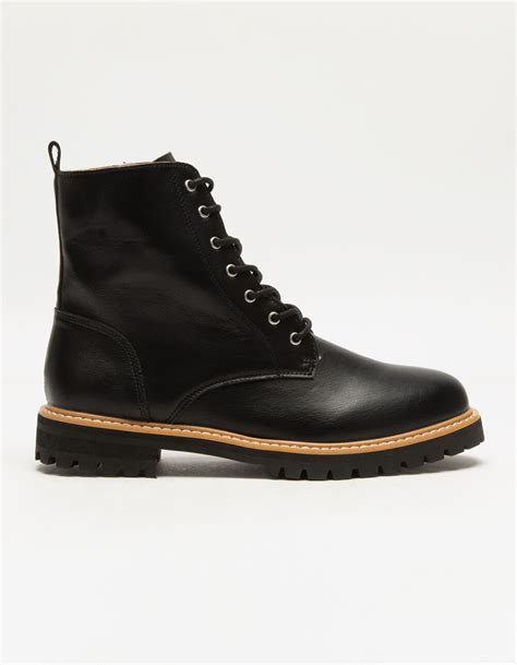 Oasis Society Womens Lace Up Combat Boots Black Tillys