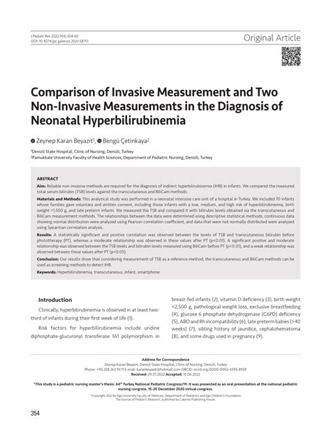 Pdf Comparison Of Invasive Measurement And Two Non Invasive