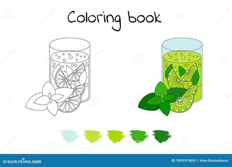 Libro De Colorear Para Los Ni Os Ilustraci N Del Vector Limonada Con L