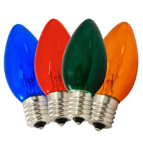 Replacement C9 Transparent Multi Color Stringlight Bulbs - 4 Pack