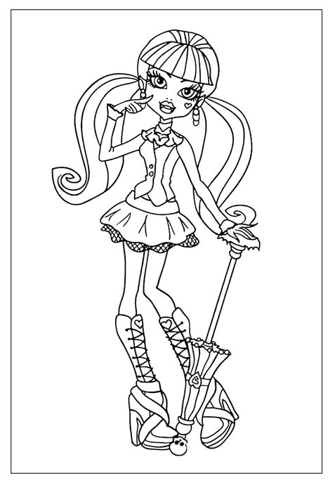 Monster High Colorir Imprimir - Monster High Para Imprimir E Colorir Branca
