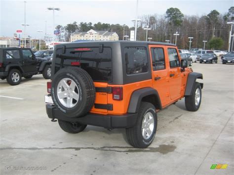 2012 Crush Orange Jeep Wrangler Unlimited Sport S 4x4 61074877 Photo