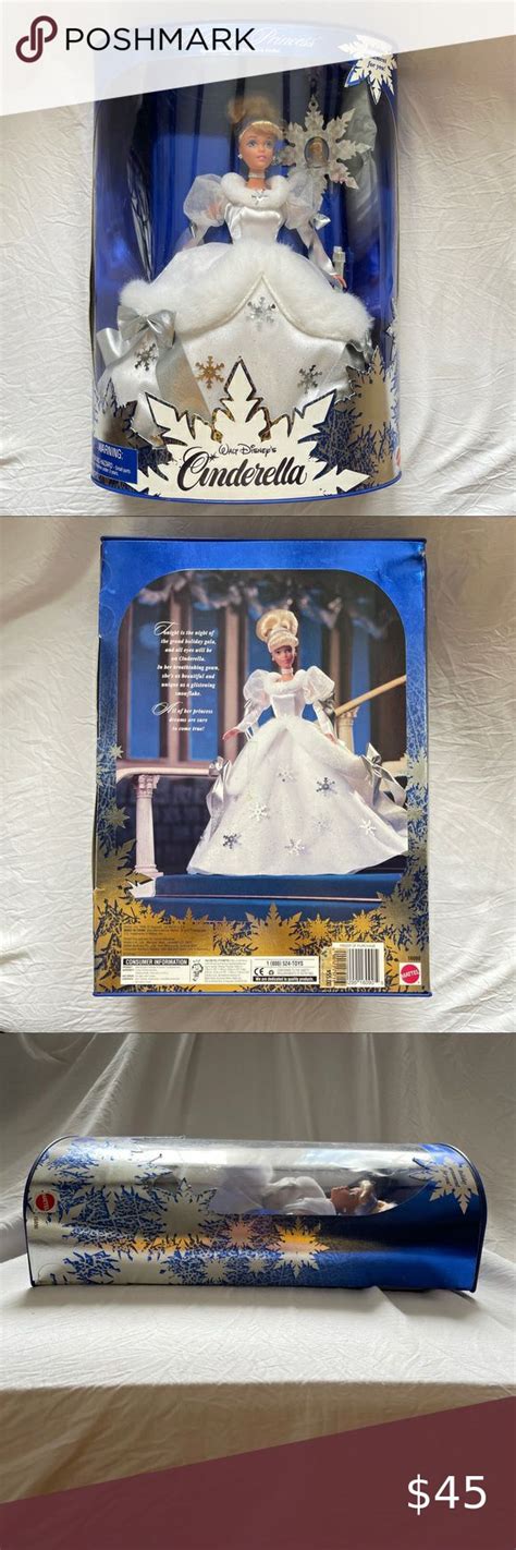 1996 Walt Disneys Holiday Princess Cinderella Barbie Doll