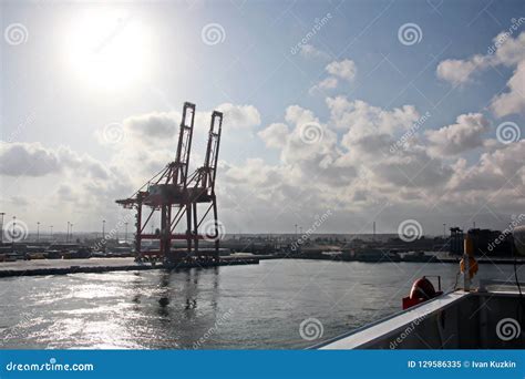 Container Terminal, Port Salalah, Oman, Indian Ocean Stock Image ...