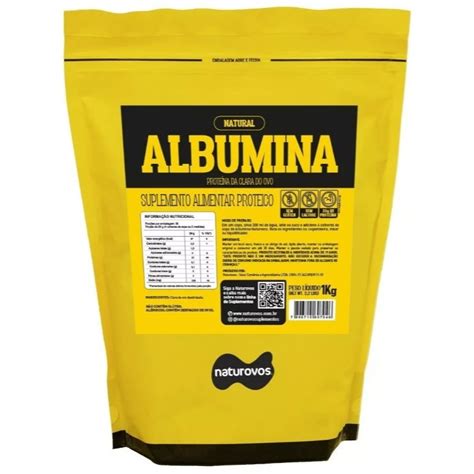 Albumina Pura 80 Proteína Natural Pacote 1000g Naturovos 100