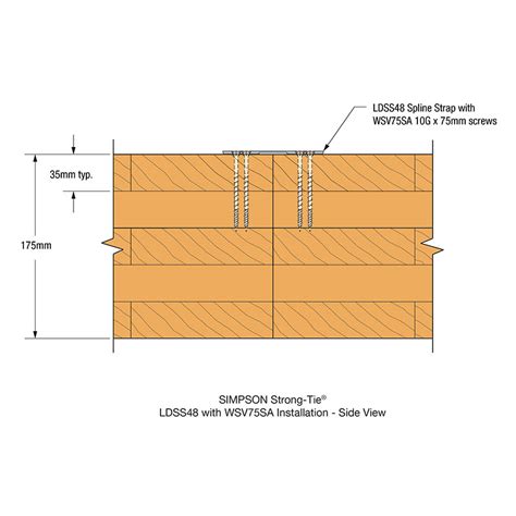 Ldss Light Diaphragm Spline Strap For Mass Timber Strong Tie