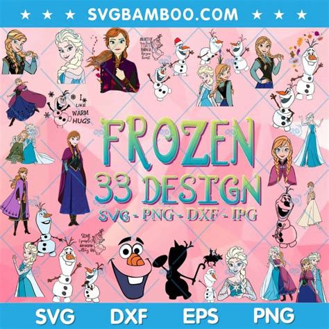 Disney Frozen Svg Bundle Disney Anna And Elsa Svg