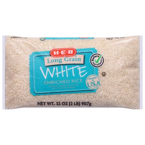 H E B Select Ingredients Long Grain White Enriched Rice Shop Rice And Grains At H E B