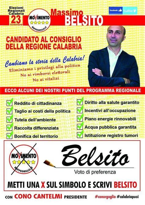 Belsito Candidato per la Calabria del M5S La Buona Politica È La