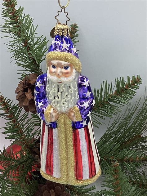 Christopher Radko Vintage Tall True Santa Handblown Glass Ornament Etsy