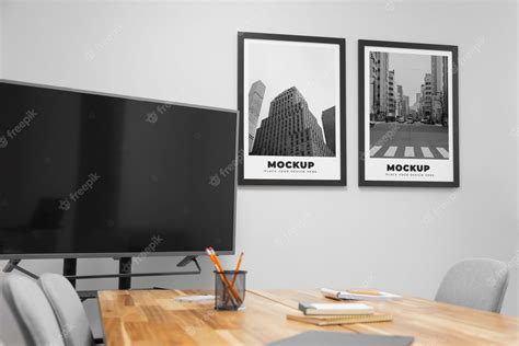 Premium PSD | Office wall poster mock-up design