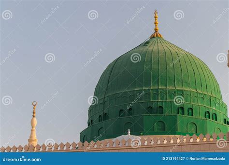 Green Dome Of Masjid Nabawi Prophet S Mosque Holy Mosque In Medina