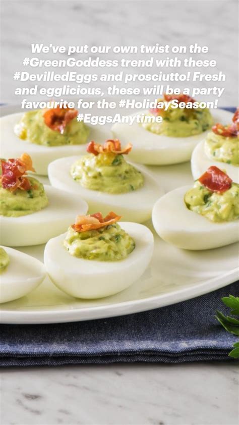 Green Goddess Devilled Eggs And Prosciutto Recipe Recipe Recipes Cheesy Recipes Easy Baking