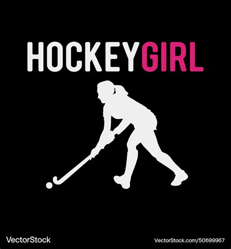 Field Hockey Girl Royalty Free Vector Image Vectorstock