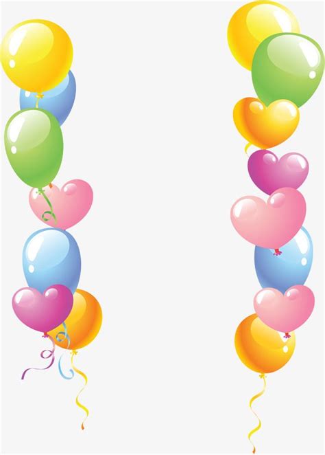 Balloons Border Clipart Vector Color Balloon Border Color Clipart