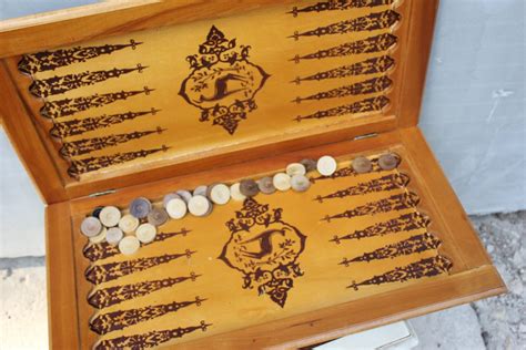 Unieke Backgammon Handgemaakte Mooie Grote Houten Kist Jaren Etsy