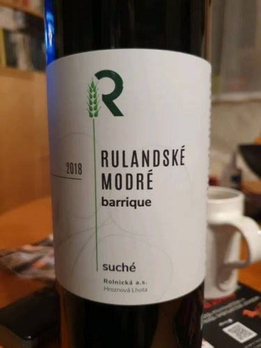 Rolnická Rulandské Modré Barrique Suche Vivino US